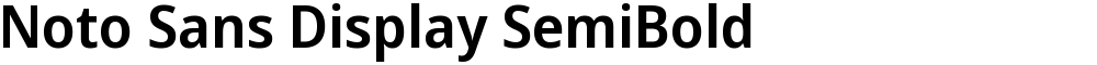 Noto Sans Display SemiBold