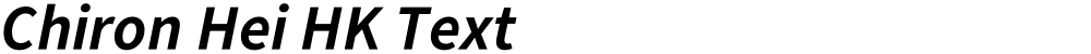 Chiron Hei HK Text