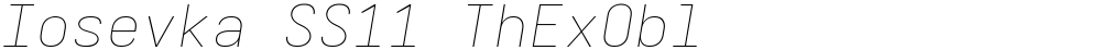 Iosevka SS11 ThExObl