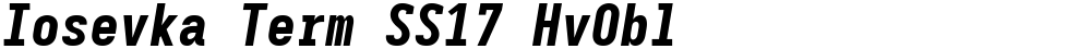Iosevka Term SS17 HvObl