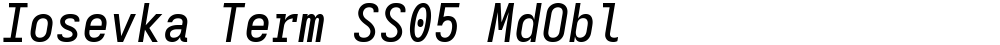 Iosevka Term SS05 MdObl