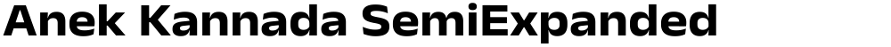 Anek Kannada SemiExpanded