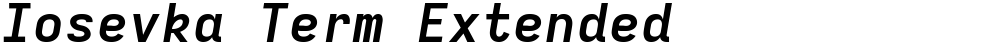 Iosevka Term Extended