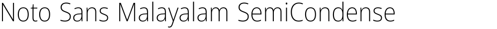 Noto Sans Malayalam SemiCondensed ExtraLight