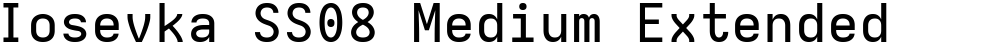Iosevka SS08 Medium Extended
