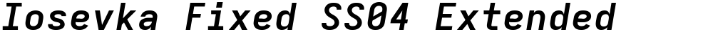Iosevka Fixed SS04 Extended
