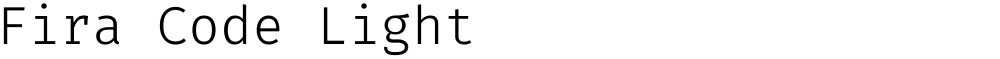 Fira Code Light