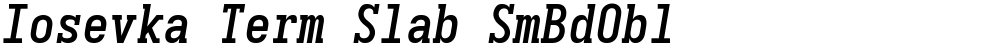 Iosevka Term Slab SmBdObl