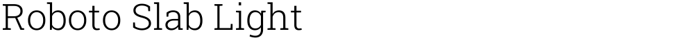 Roboto Slab Light