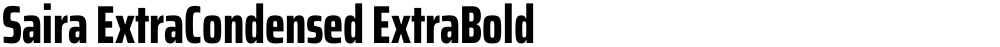 Saira ExtraCondensed ExtraBold