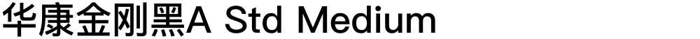 华康金刚黑A Std Medium