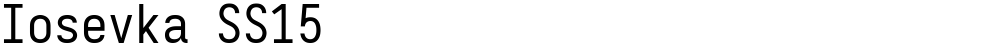 Iosevka SS15