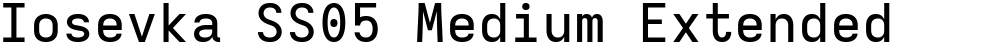 Iosevka SS05 Medium Extended