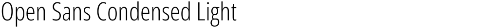 Open Sans Condensed Light
