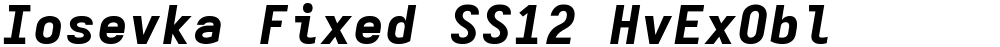 Iosevka Fixed SS12 HvExObl