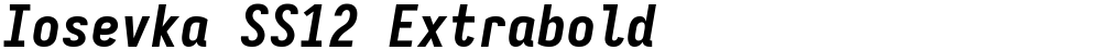 Iosevka SS12 Extrabold