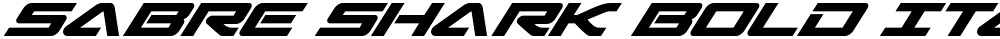 Sabre Shark Bold Italic