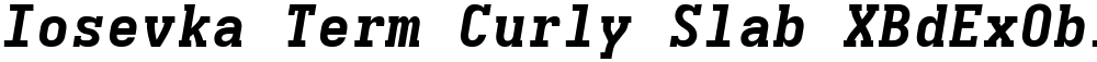 Iosevka Term Curly Slab XBdExObl