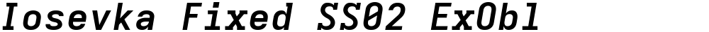 Iosevka Fixed SS02 ExObl