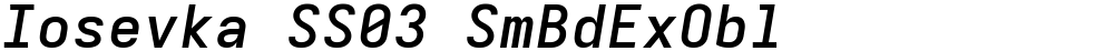 Iosevka SS03 SmBdExObl