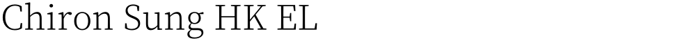 Chiron Sung HK EL