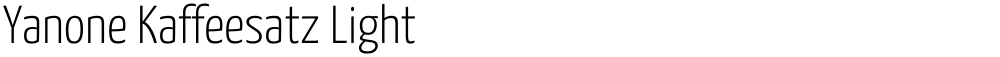 Yanone Kaffeesatz Light