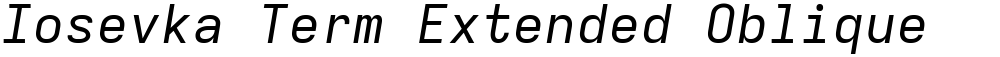 Iosevka Term Extended Oblique