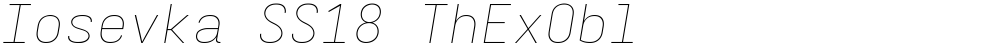 Iosevka SS18 ThExObl