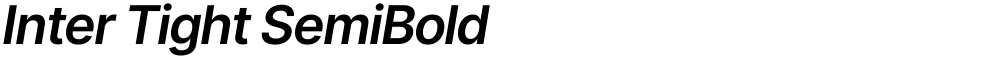 Inter Tight SemiBold