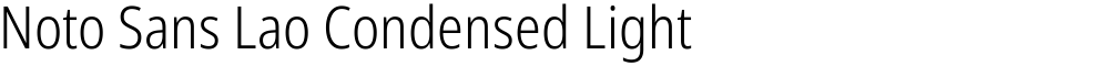 Noto Sans Lao Condensed Light