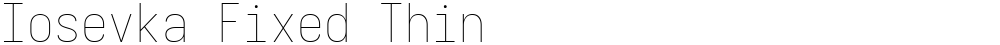 Iosevka Fixed Thin