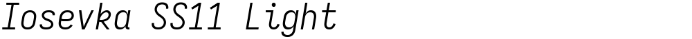 Iosevka SS11 Light