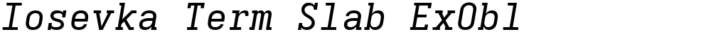 Iosevka Term Slab ExObl