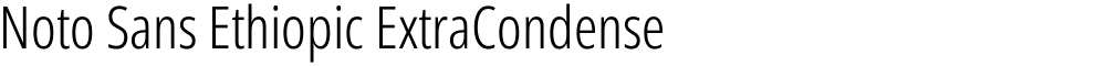 Noto Sans Ethiopic ExtraCondensed Light