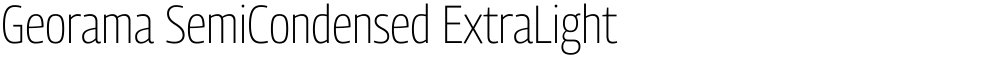 Georama SemiCondensed ExtraLight