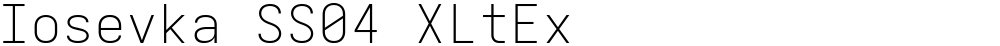 Iosevka SS04 XLtEx