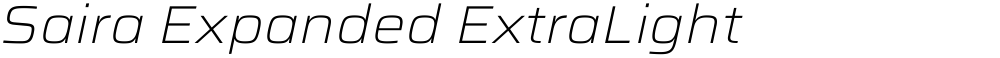 Saira Expanded ExtraLight
