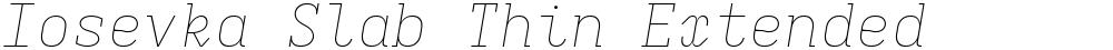 Iosevka Slab Thin Extended