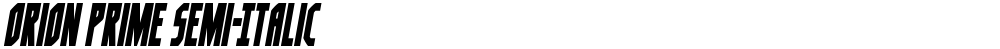 Orion Prime Semi-Italic