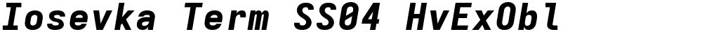 Iosevka Term SS04 HvExObl