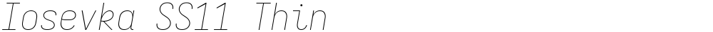 Iosevka SS11 Thin