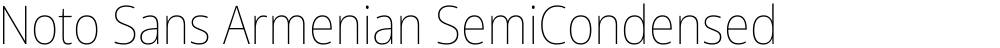 Noto Sans Armenian SemiCondensed Thin