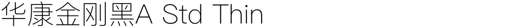 华康金刚黑A Std Thin