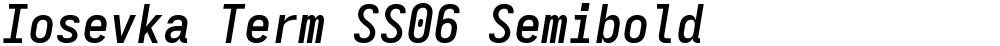 Iosevka Term SS06 Semibold