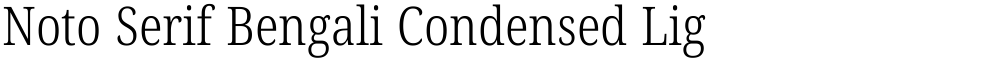 Noto Serif Bengali Condensed Light