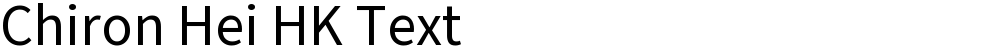 Chiron Hei HK Text
