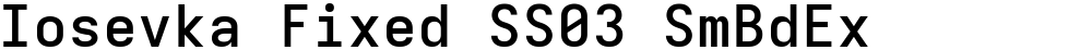 Iosevka Fixed SS03 SmBdEx