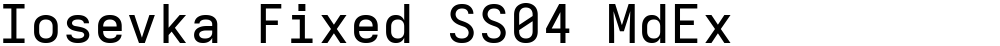 Iosevka Fixed SS04 MdEx