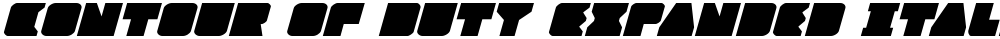 Contour of Duty Expanded Italic