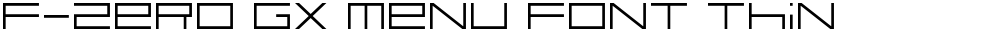 F-Zero GX Menu Font Thin